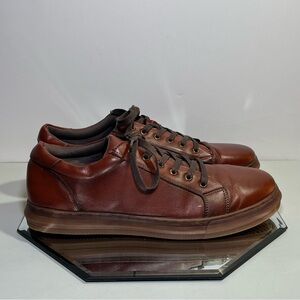 Azkbird Leather Oxford Sneakers, Men’s Size 11.5 Brown